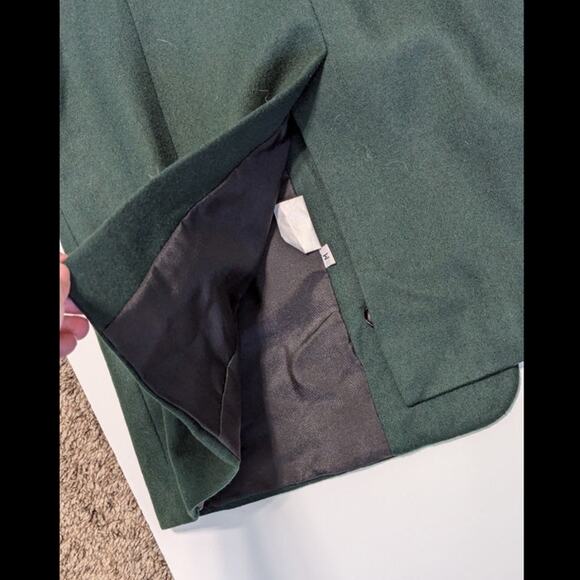 Vintage Maurices Suede Wool Emerald Green Blazer Jacket 90s Y2K Retro Workwear - Picture 9 of 9
